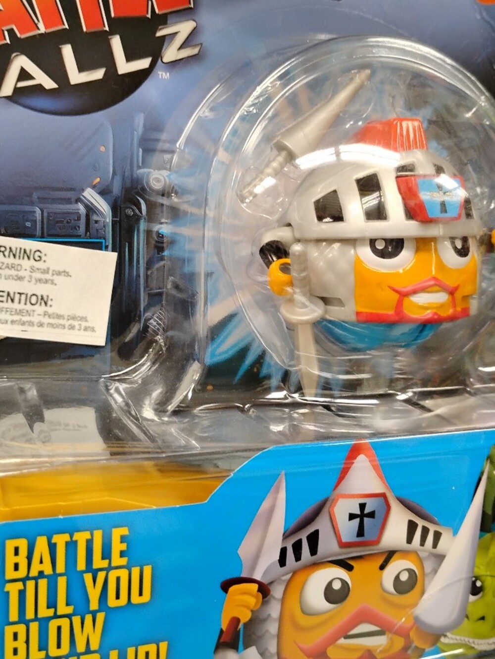 Battle Ballz Knight Toy - Yellow and Silver Kids Action Figure